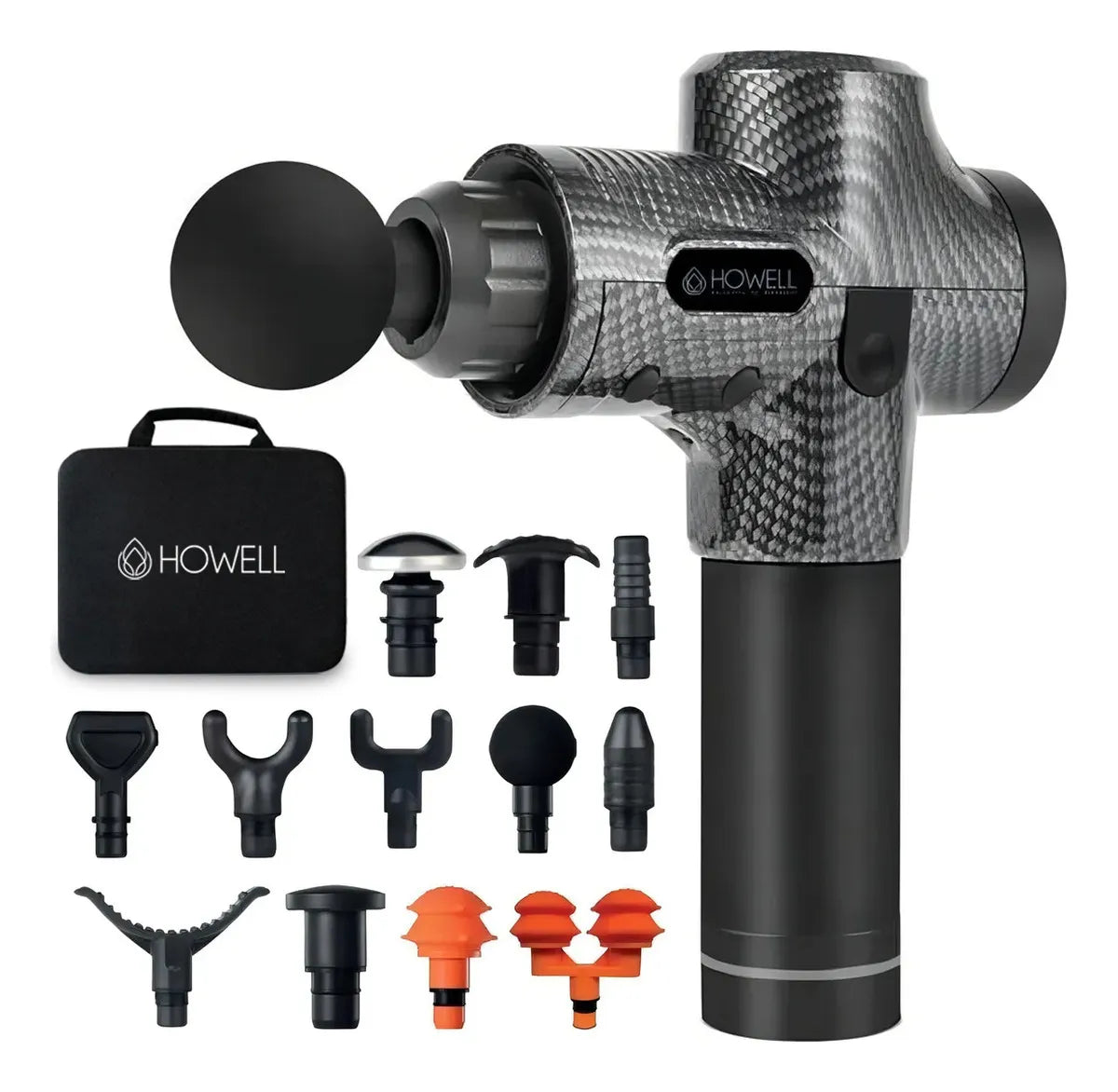 Pistola De Masajes Corporal Howell Pro 12 Masajeador Espalda Color Gris