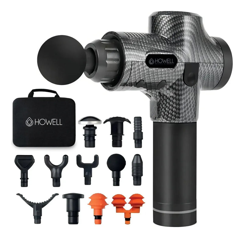 Pistola De Masajes Corporal Howell Pro 12 Masajeador Espalda Color Gris